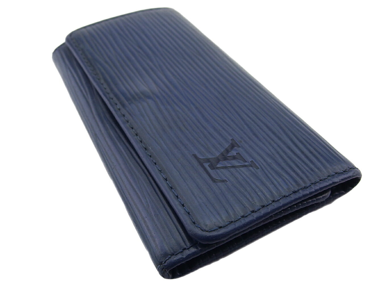 LOUIS VUITTON Key case Key holder  M6382G Blue silver Multicles4
