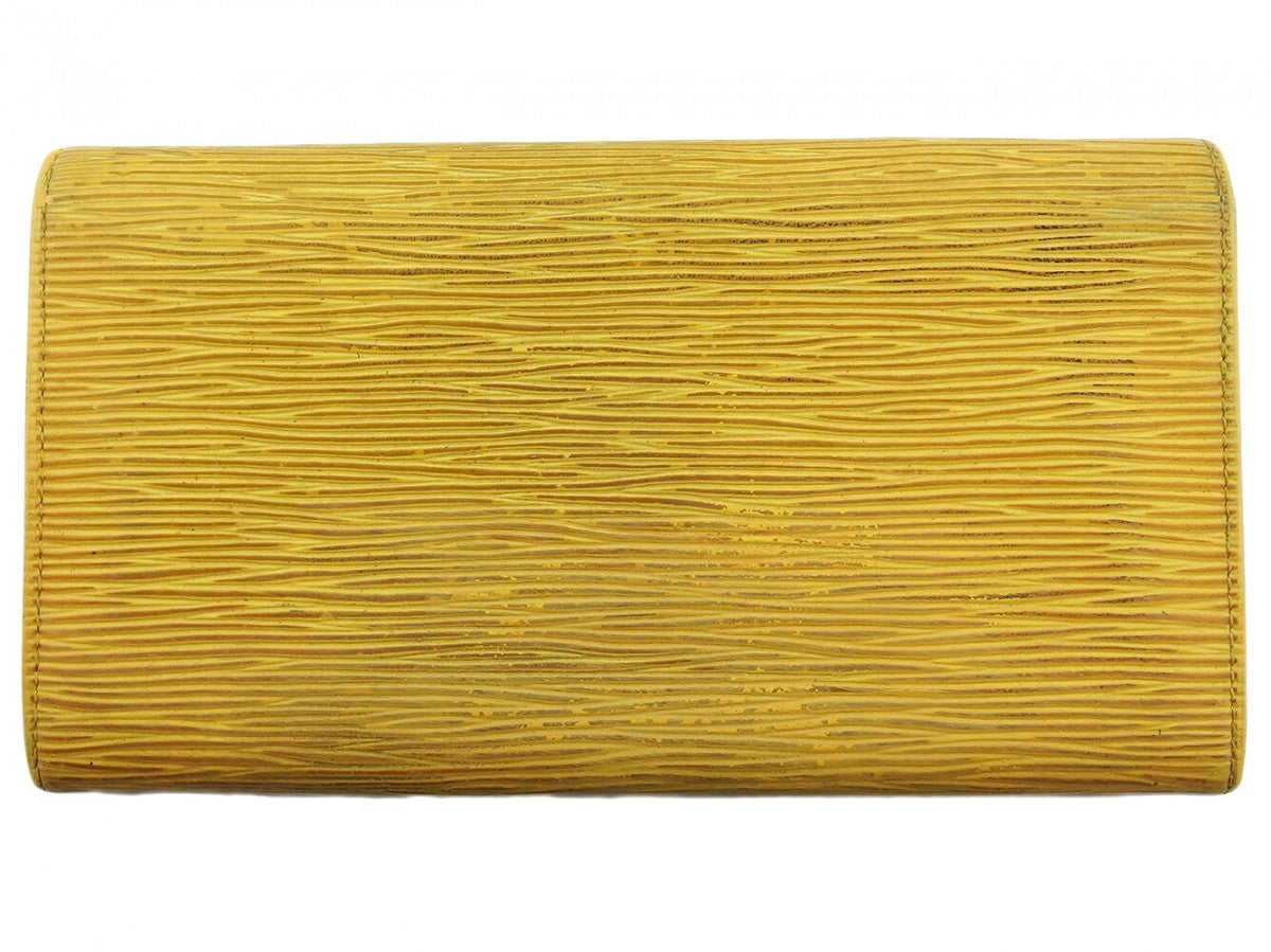 LOUIS VUITTON Long Wallet Purse M63579 Tassiri Yellow Pochette Porto MonÃÂ©credi