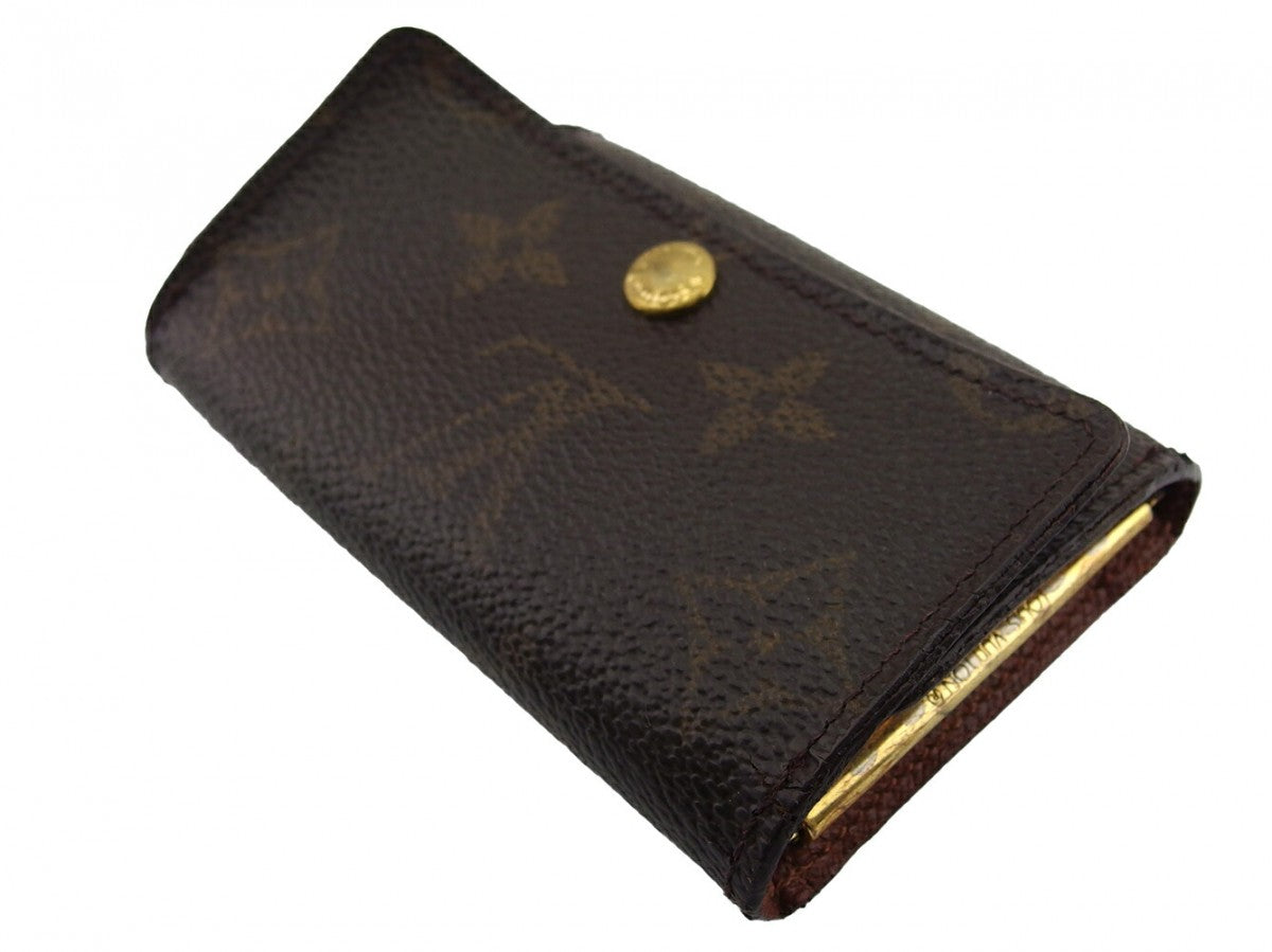 LOUIS VUITTON Key case Key holder  M62630 Brown beige gold Multicles6