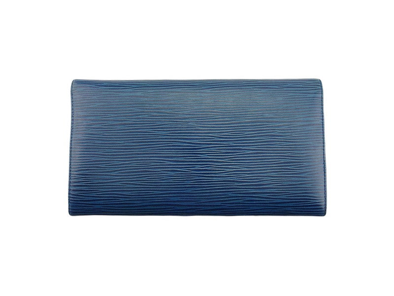 LOUIS VUITTON Long Wallet Purse M63565 blue Pochette Porto MonÃÂ©credi