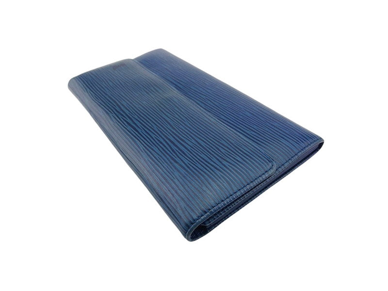 LOUIS VUITTON Long Wallet Purse M63565 blue Pochette Porto MonÃÂ©credi