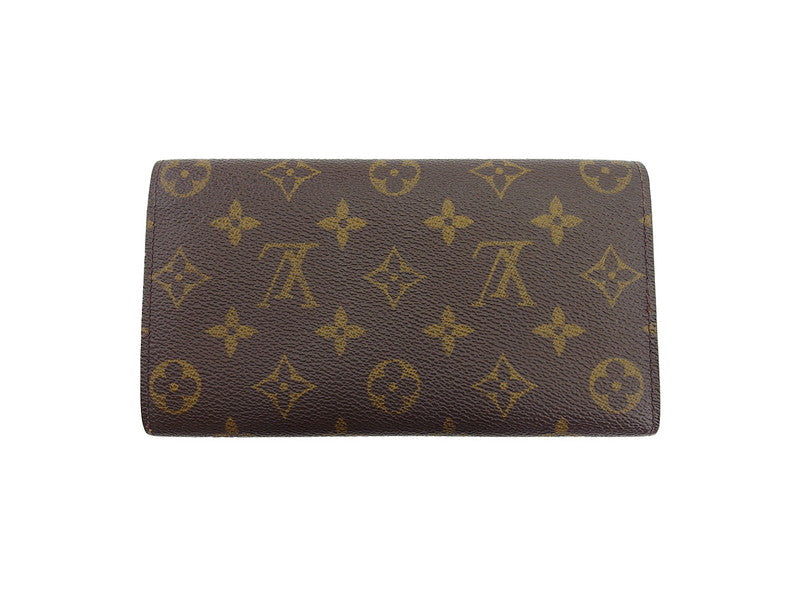 LOUIS VUITTON Long Wallet Purse M61725 Brown beige Pochette Porto MonÃÂ©credi