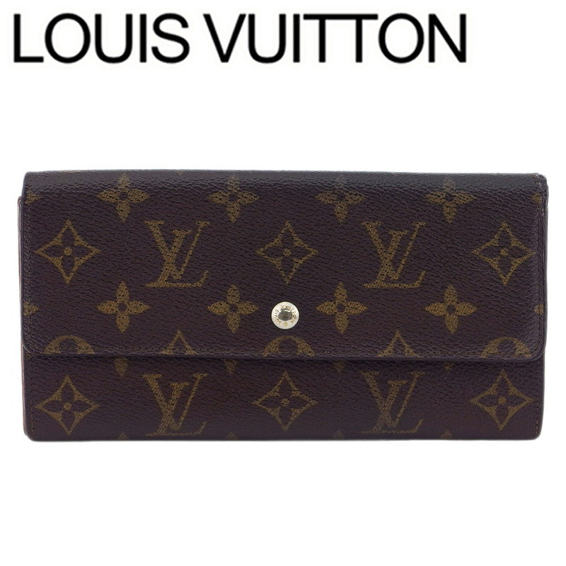 LOUIS VUITTON Long Wallet Purse M61724 Brown beige Pochette Porto MonÃÂ©credi