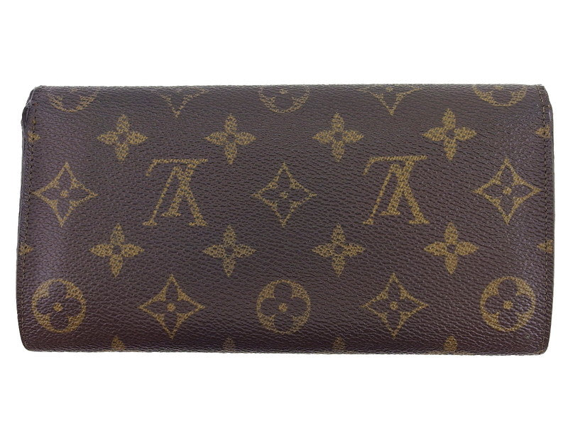 LOUIS VUITTON Long Wallet Purse M61724 Brown beige Pochette Porto MonÃÂ©credi
