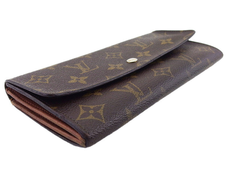 LOUIS VUITTON Long Wallet Purse M61724 Brown beige Pochette Porto MonÃÂ©credi