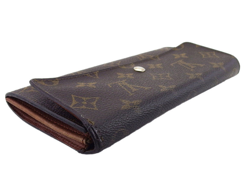 LOUIS VUITTON Long Wallet Purse M61724 Brown beige Pochette Porto MonÃÂ©credi