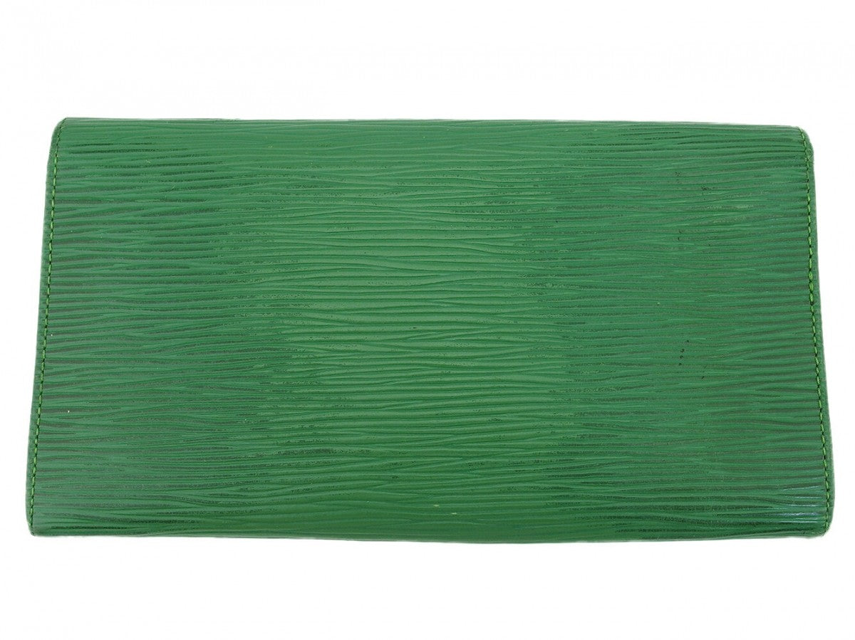 LOUIS VUITTON Long Wallet Purse M63574 green Pochette Porto MonÃÂ©credi