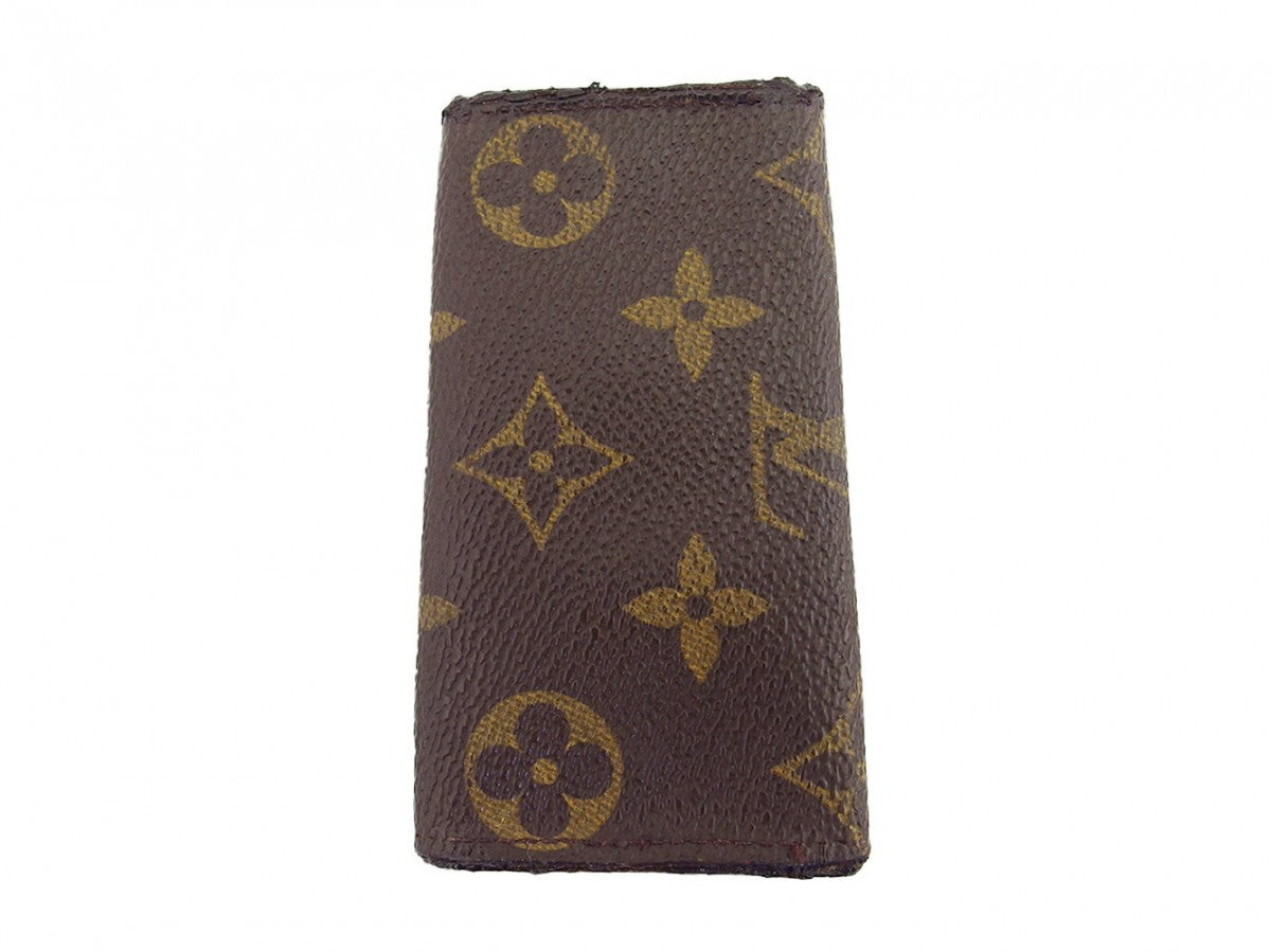 LOUIS VUITTON Key case Key holder  Brown x beige x gold Multicles4