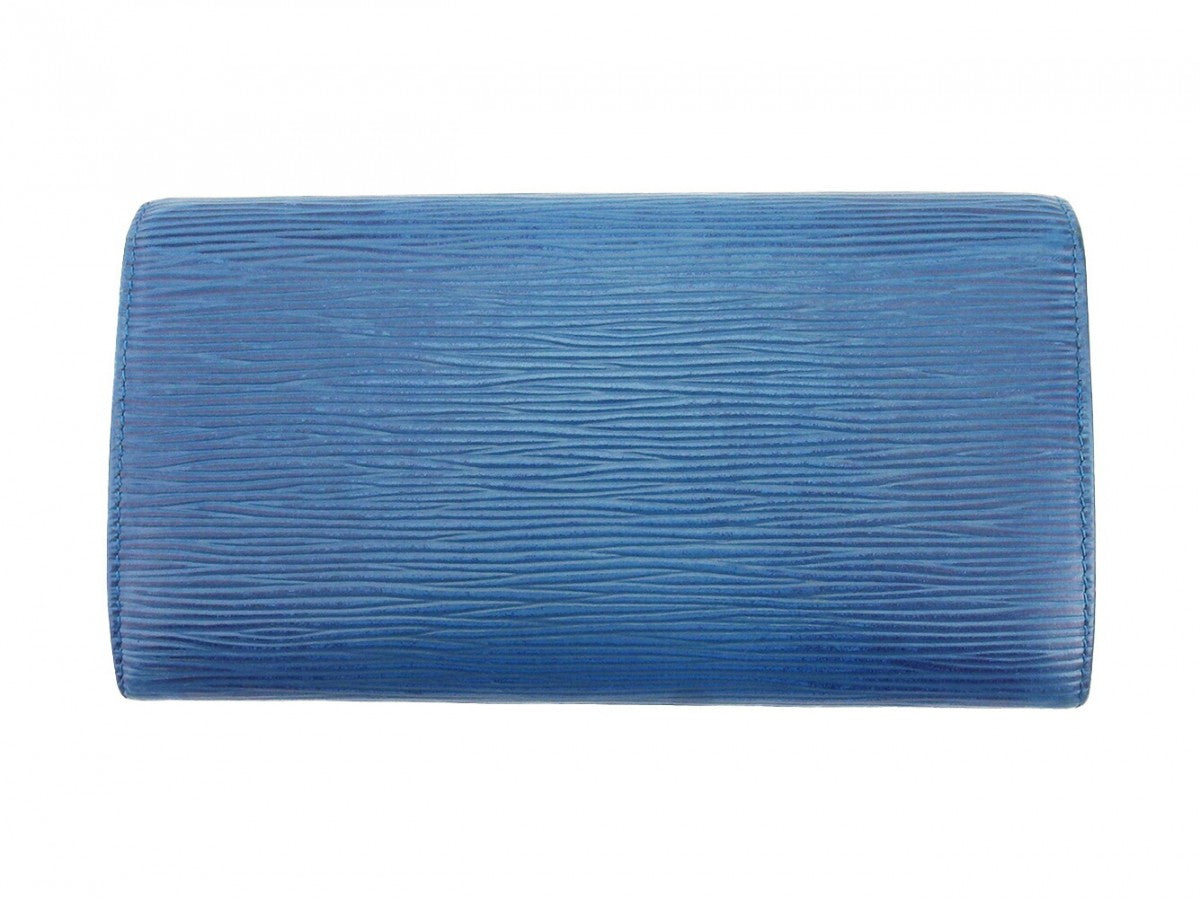 LOUIS VUITTON Long Wallet Purse M63575 blue Pochette Porto MonÃÂ©credi