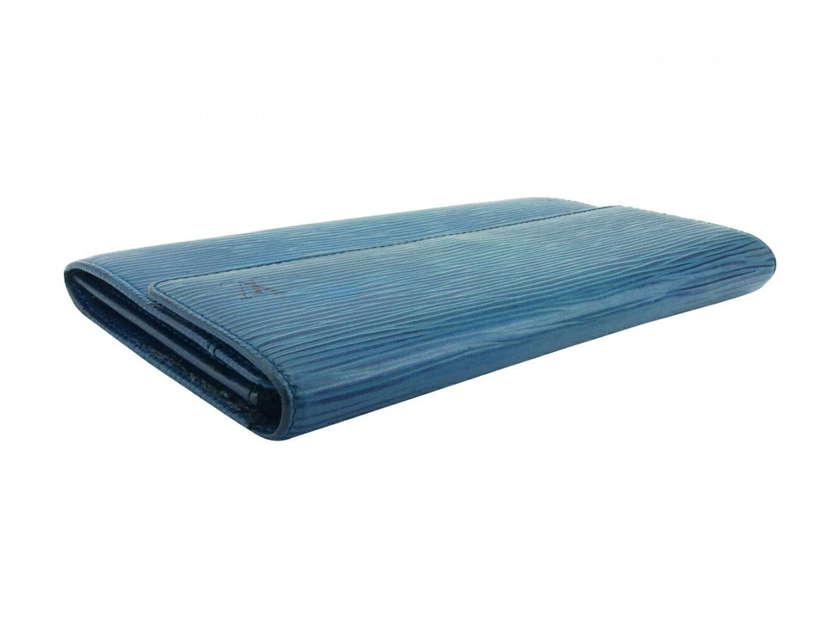 LOUIS VUITTON Long Wallet Purse M63575 blue Pochette Porto MonÃÂ©credi