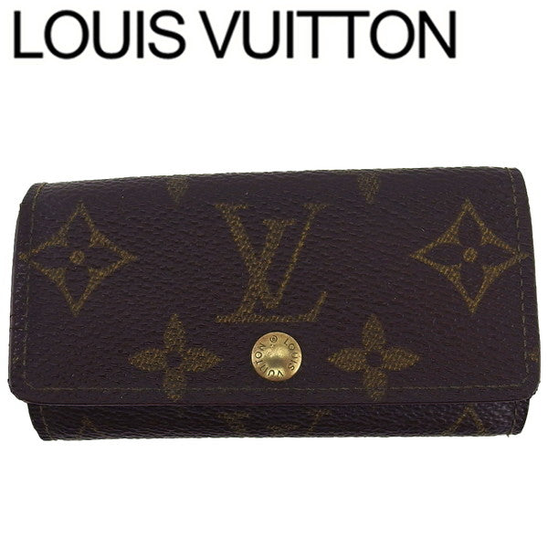 LOUIS VUITTON Key case Key holder  M62631 Dark brown x beige Multicles4