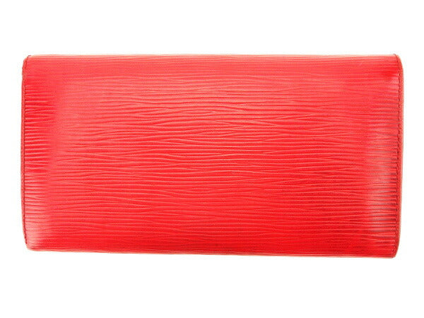 LOUIS VUITTON Long Wallet Purse M63577 Castilian red Pochette Porto MonÃÂ©credi