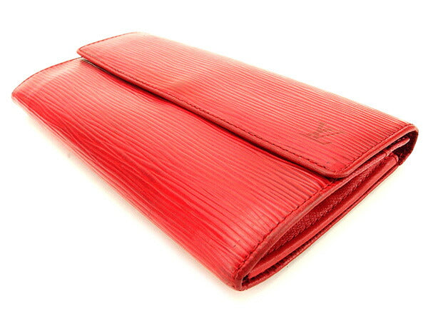 LOUIS VUITTON Long Wallet Purse M63577 Castilian red Pochette Porto MonÃÂ©credi