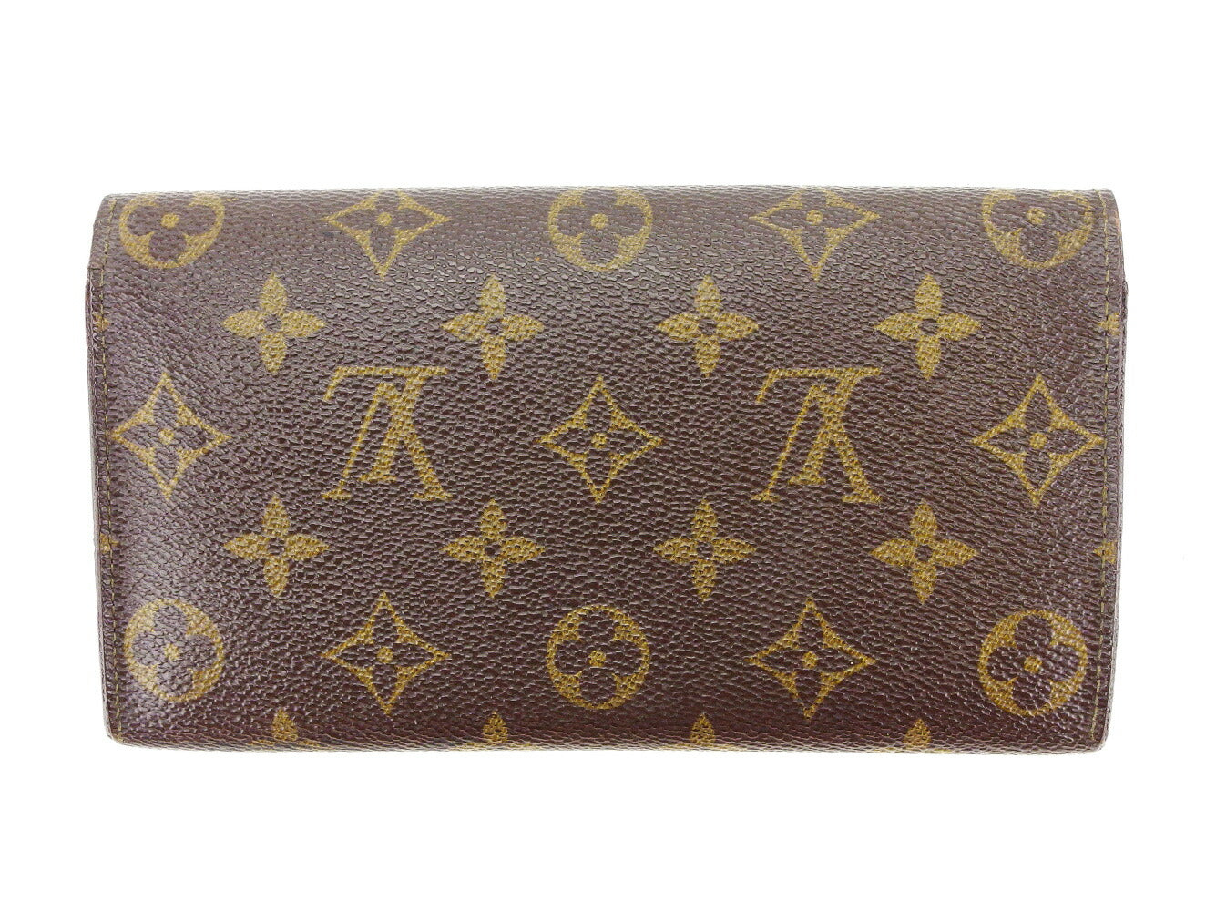 LOUIS VUITTON Long Wallet Purse M61725 Brown Pochette Porto MonÃÂ©credi