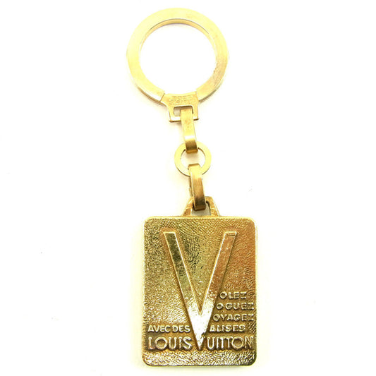 LOUIS VUITTON Key ring Gold Plated gold