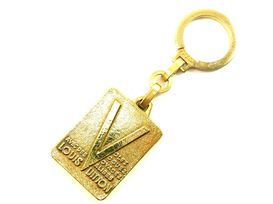 LOUIS VUITTON Key ring Gold Plated gold