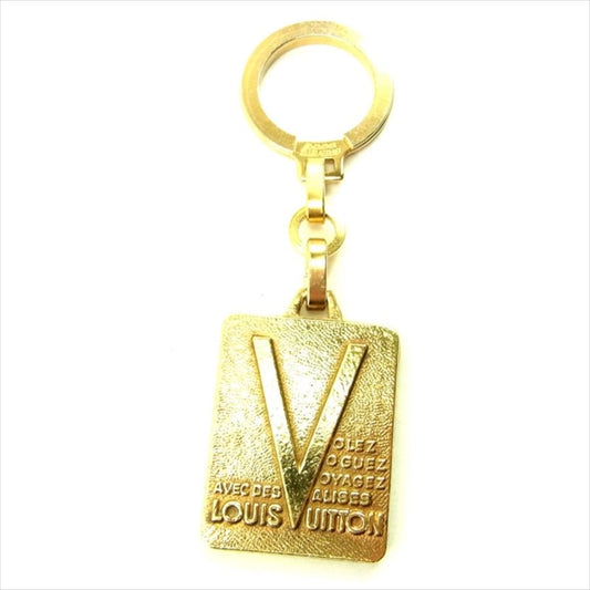 LOUIS VUITTON Key ring Gold Plated gold