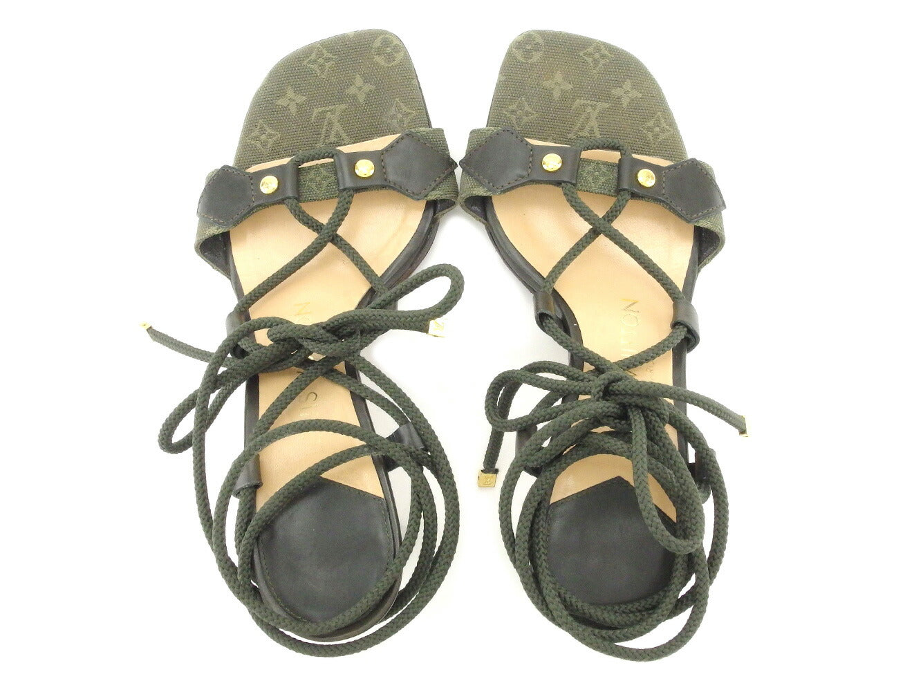 LOUIS VUITTON Sandals green #34