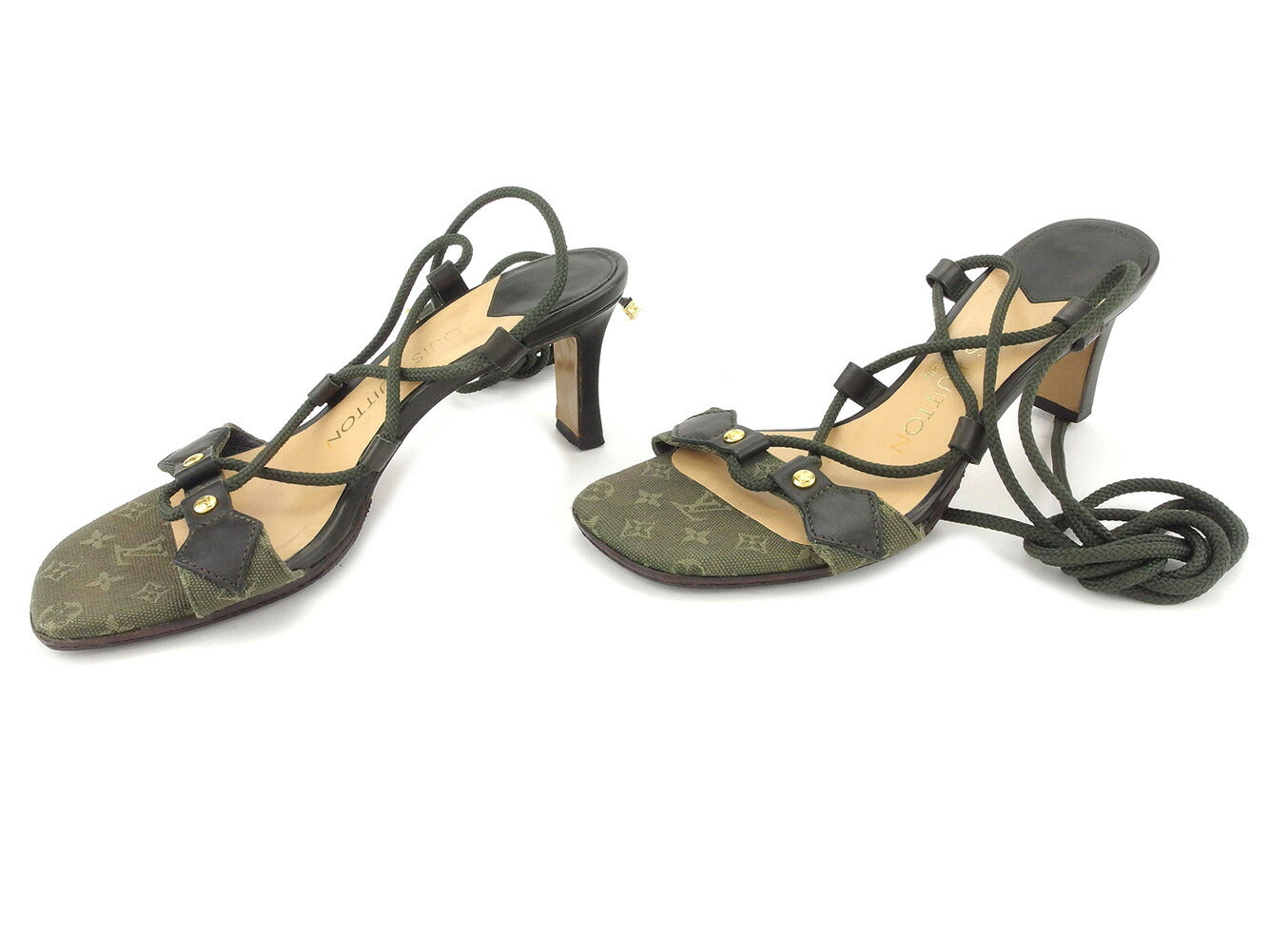 LOUIS VUITTON Sandals green #34