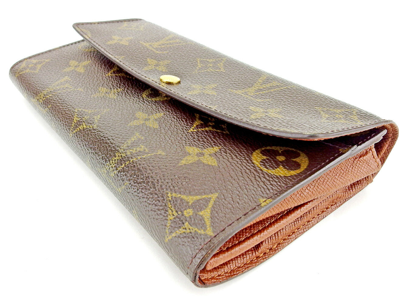 LOUIS VUITTON Long Wallet Purse M61725 Brown Pochette Porto MonÃÂ©credi