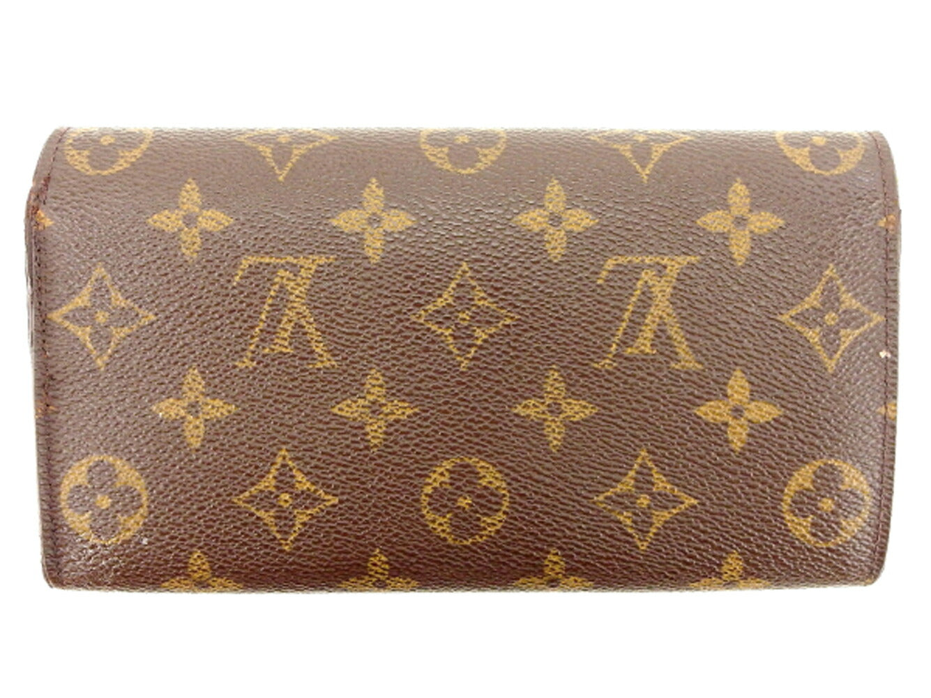 LOUIS VUITTON Long Wallet Purse M61725 Brown Pochette Porto MonÃÂ©credi