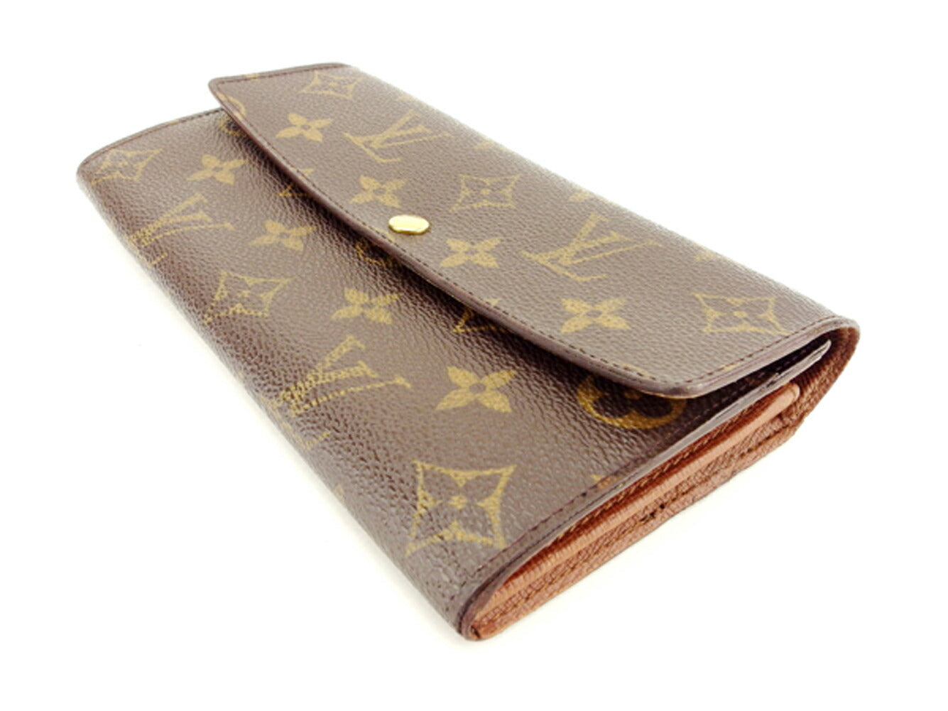 LOUIS VUITTON Long Wallet Purse M61725 Brown Pochette Porto MonÃÂ©credi