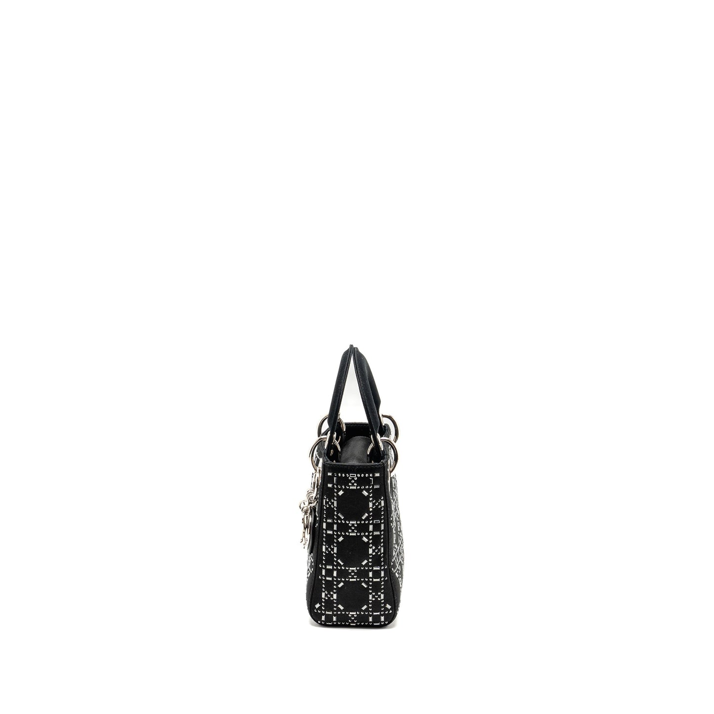 Dior Mini Lady Dior Satin With Crystal Black