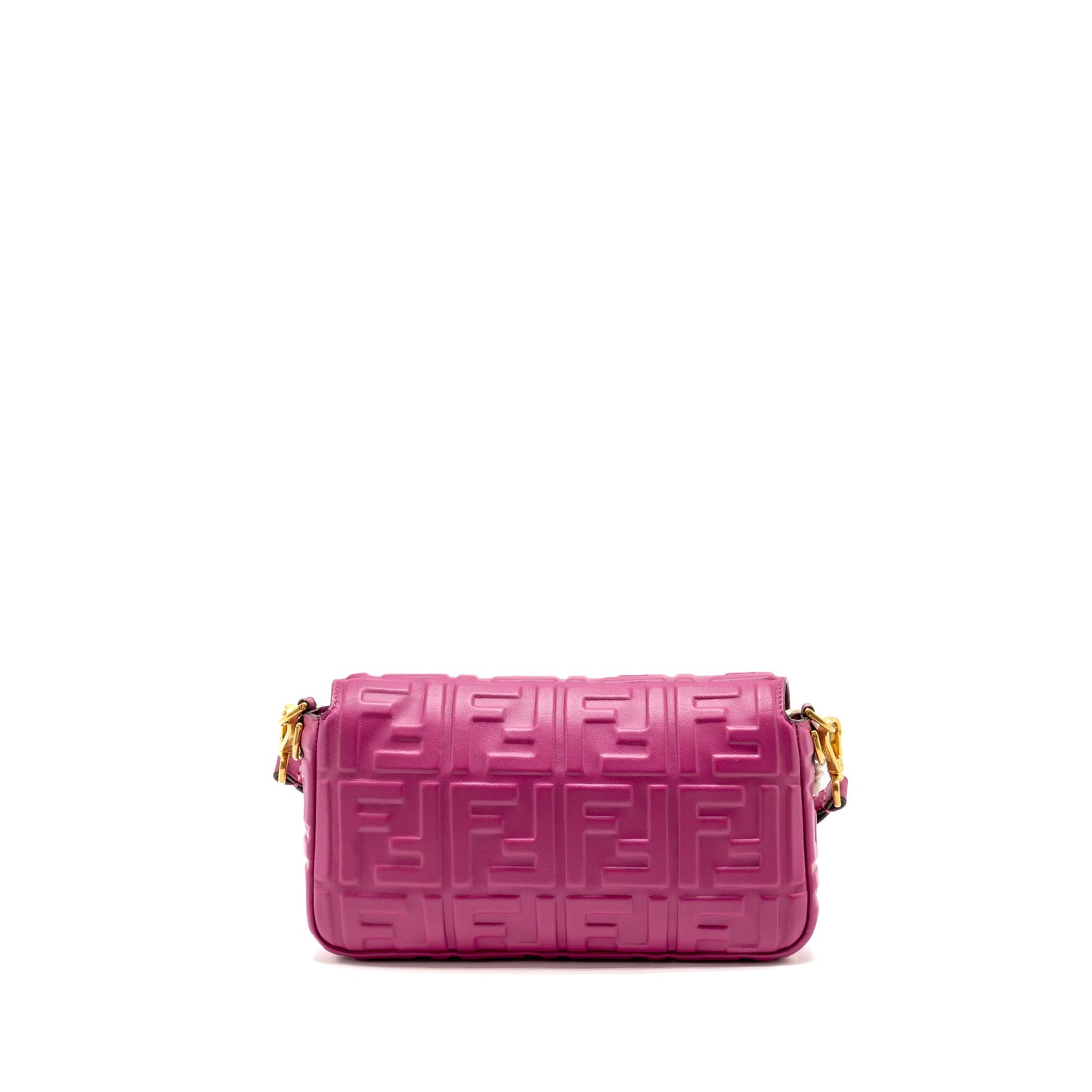 Fendi Baguette Purse Embossed Nappa Leather Pink