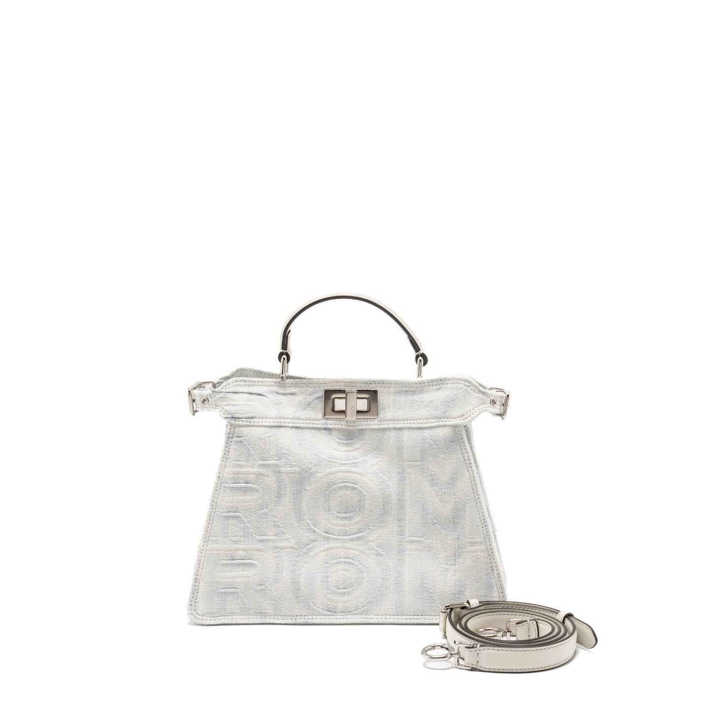 Fendi Medium Peekaboo IseeU Denim White