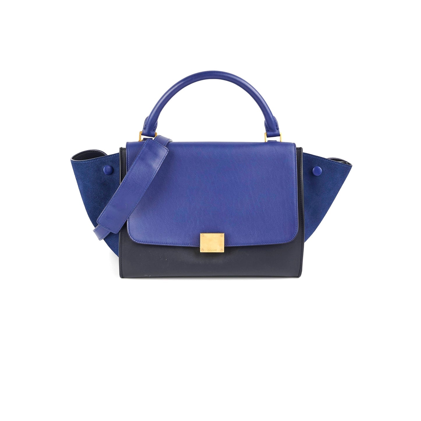 Luxury CELINE Small Trapeze Blue/Black