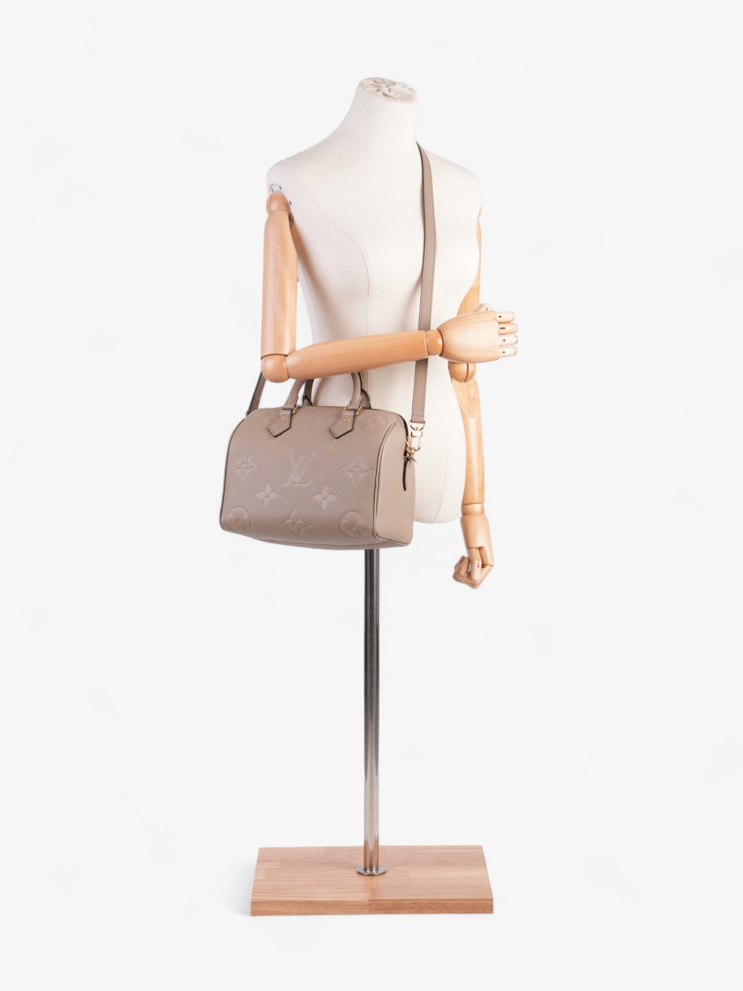 Louis Vuitton Speedy BandouliÃ¨re 25 Dune Empreinte Leather