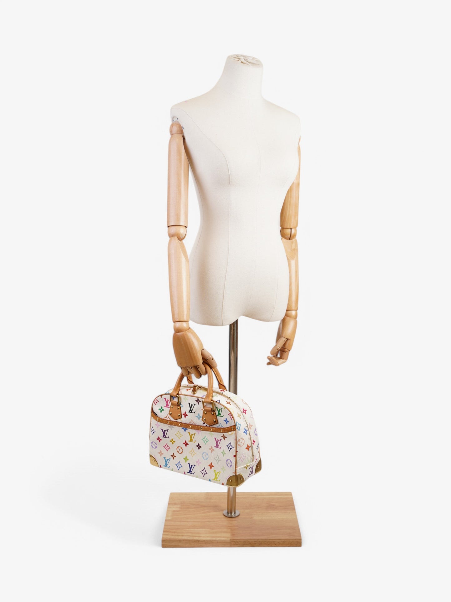 Louis Vuitton x Murakami Monogram Multicolor Trouville Bag White  / Multicolour Coated Canvas