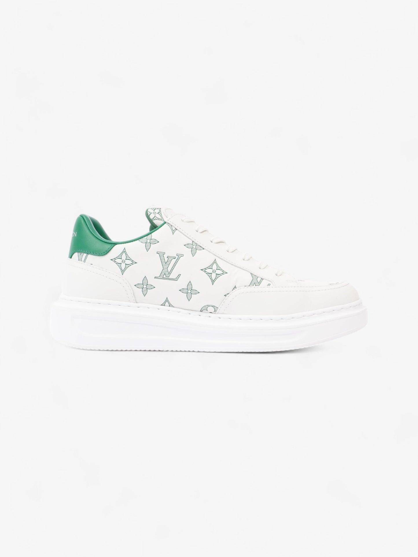 Louis Vuitton Beverley Hills White  / Green Leather EU 41.5 UK 7.5
