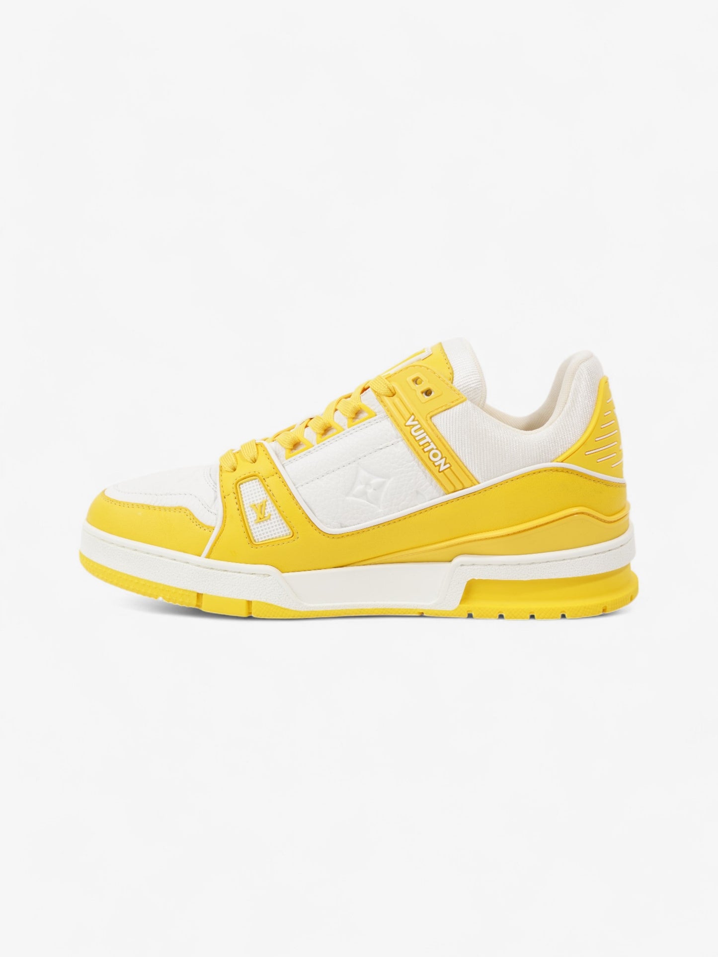 Louis Vuitton LV Trainers White  / Yellow Leather EU 41 UK 7