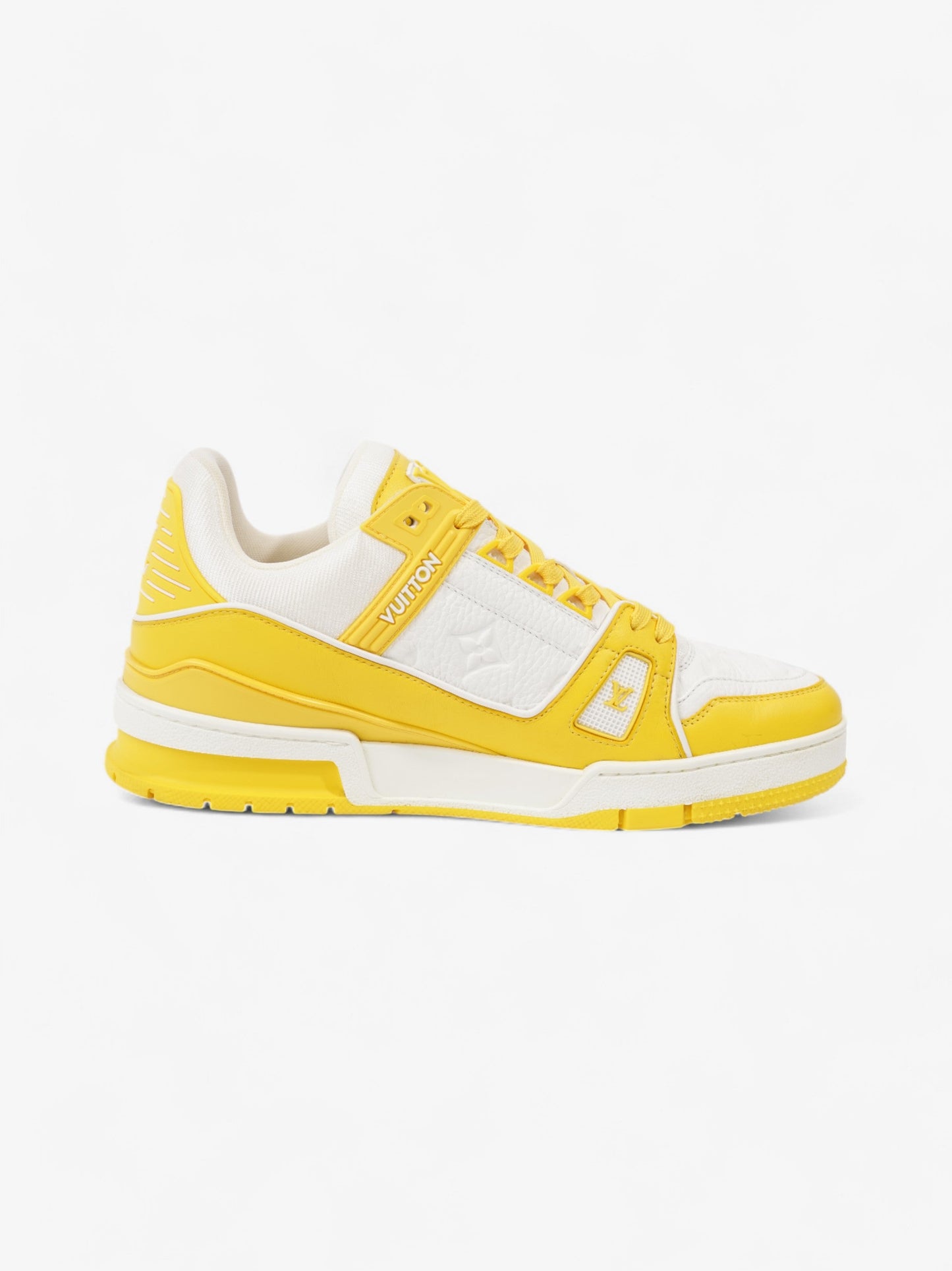 Louis Vuitton LV Trainers White  / Yellow Leather EU 41 UK 7