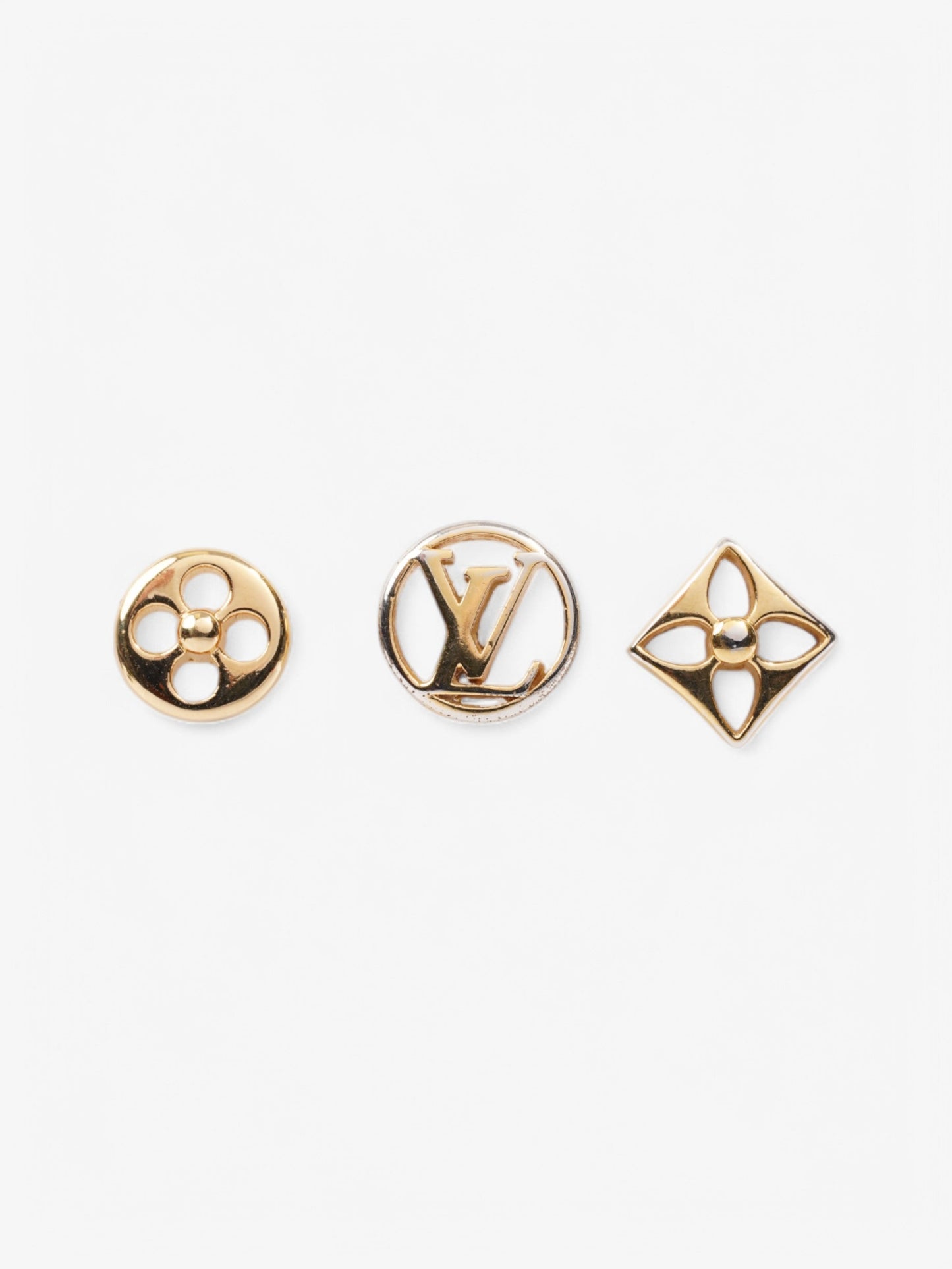 Louis Vuitton Crazy In Lock Earrings Set Gold Base Metal