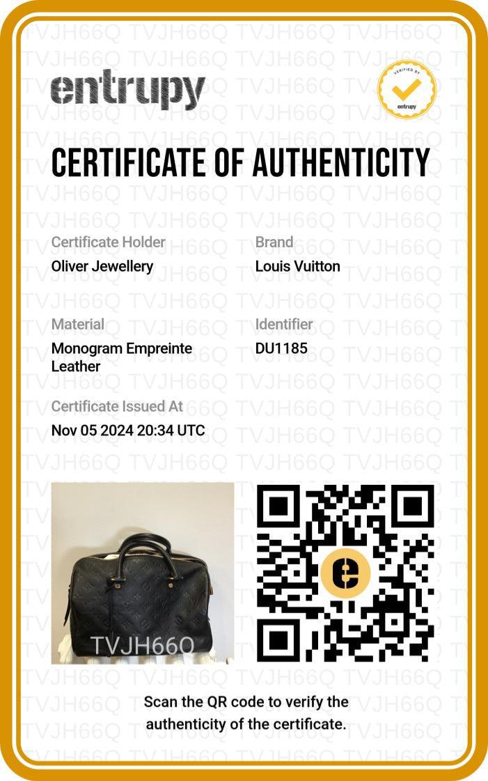 Louis Vuitton Black Monogram Empreinte Leather Speedy Bandouliere 30