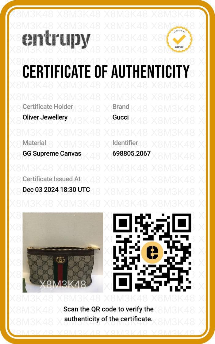 Gucci GG Supreme Web Ophidia Heart Utility Belt Bag