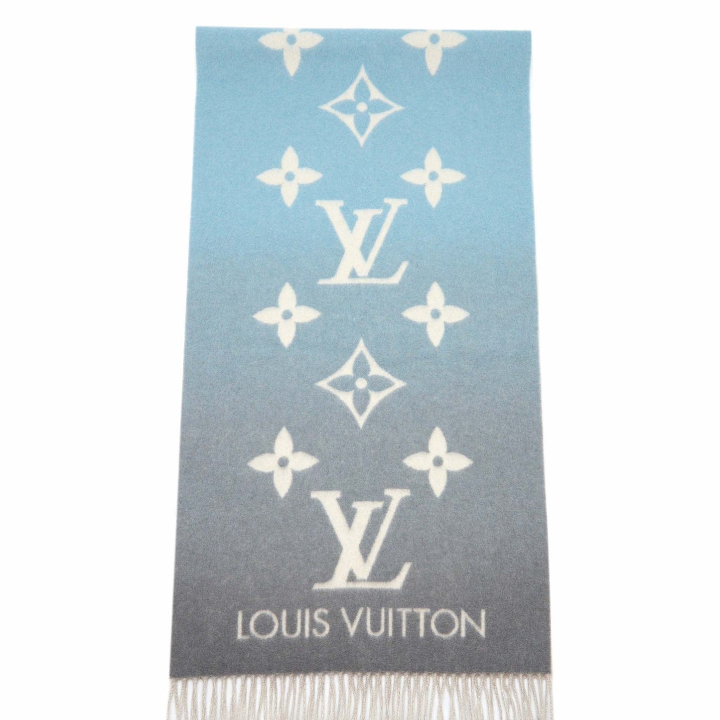 Louis Vuitton Reykjavik Gradient Scarf 190 x 45cm Cashmere Blue Rose