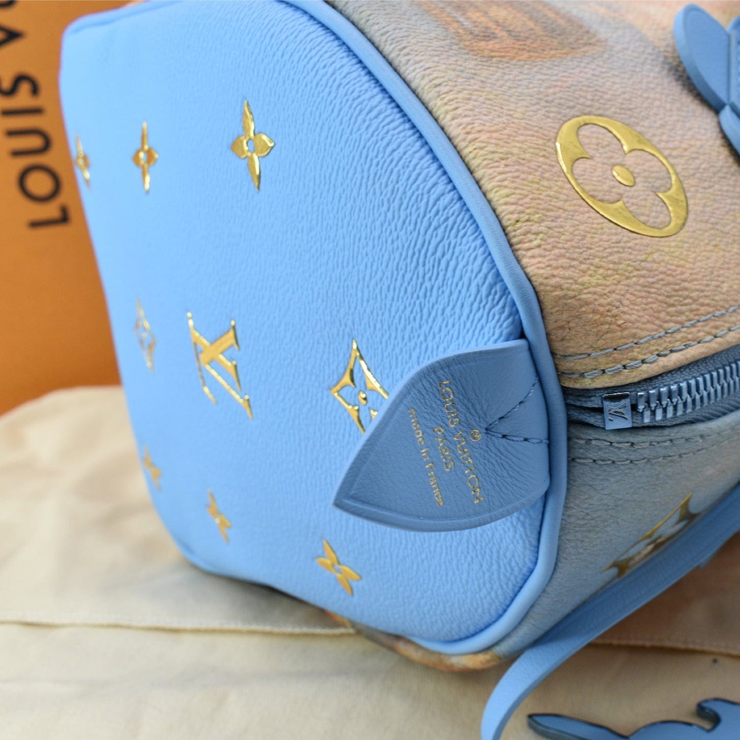LOUIS VUITTON Jeff Koons Turner Speedy 30 Printed Canvas Satchel Bag Multicolor