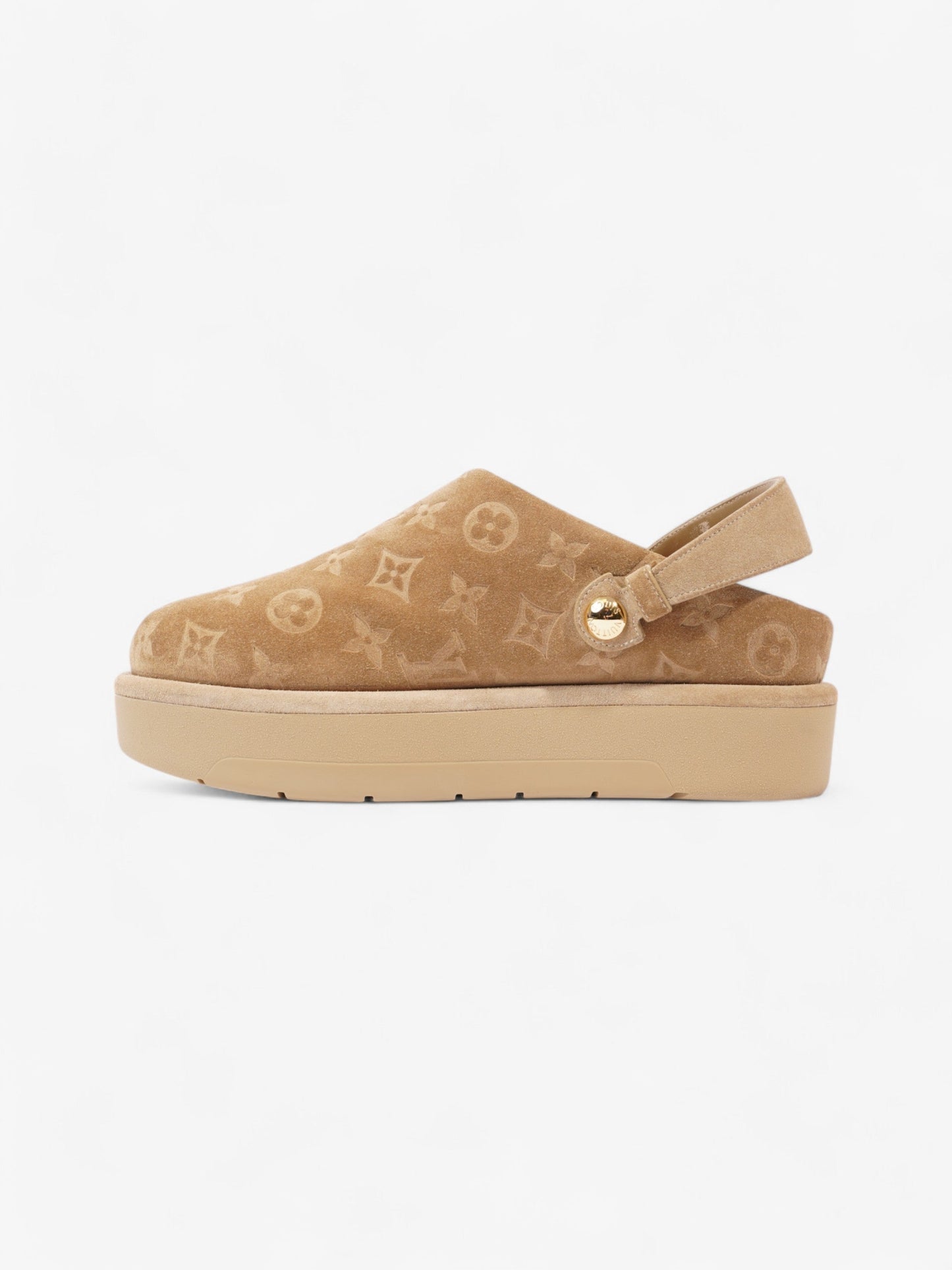 Louis Vuitton Aspen Platform Clogs Beige  Suede EU 41 UK 7
