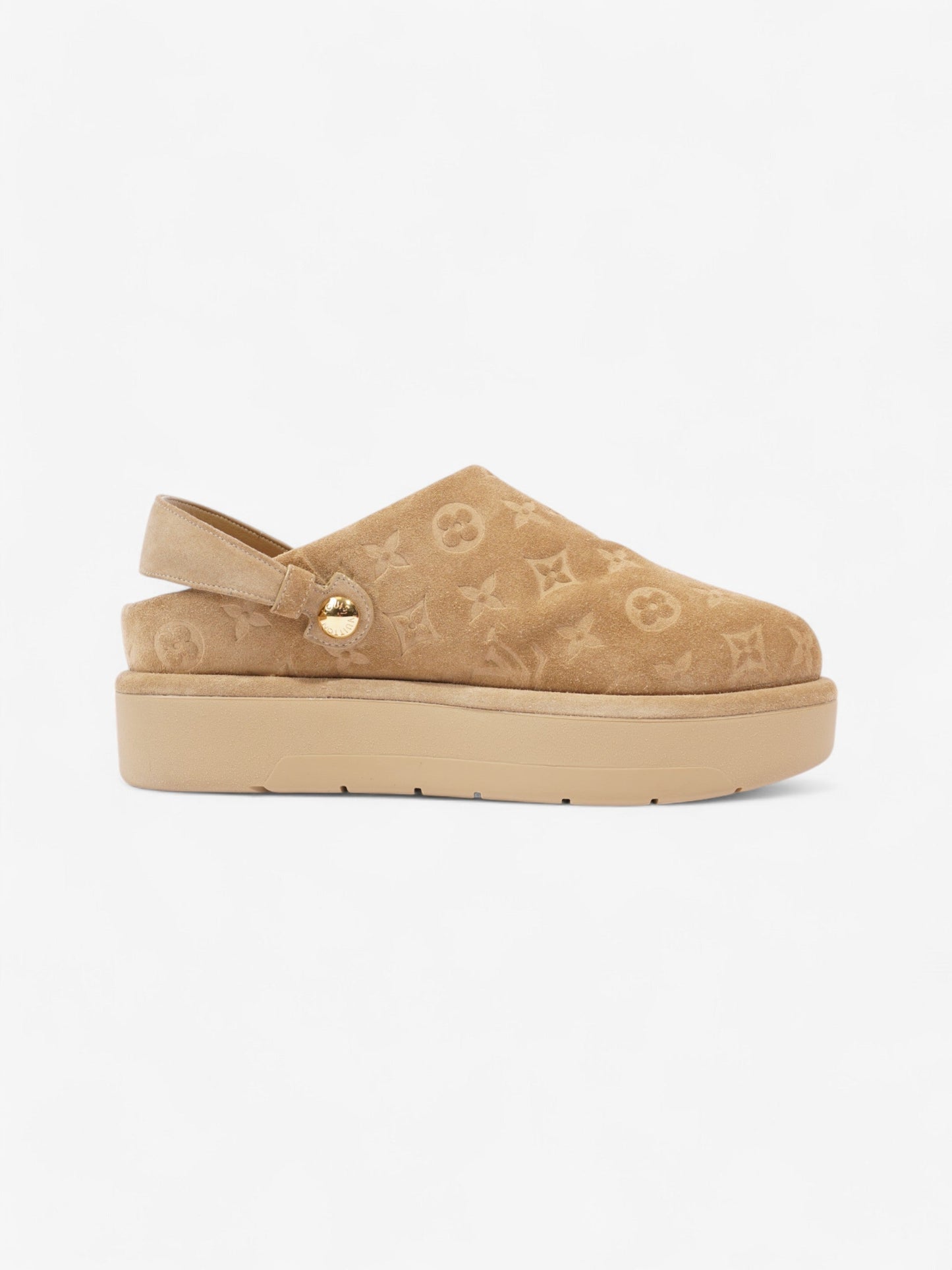 Louis Vuitton Aspen Platform Clogs Beige  Suede EU 41 UK 7