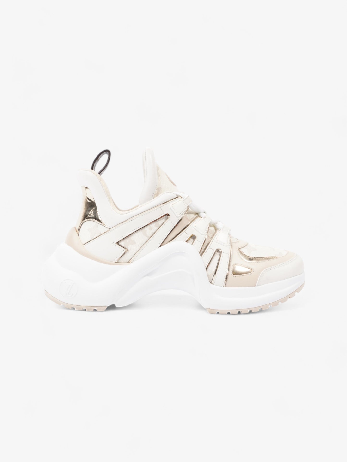 Louis Vuitton Archlight Sneakers White / Beige / Gold Canvas EU 40 UK 7
