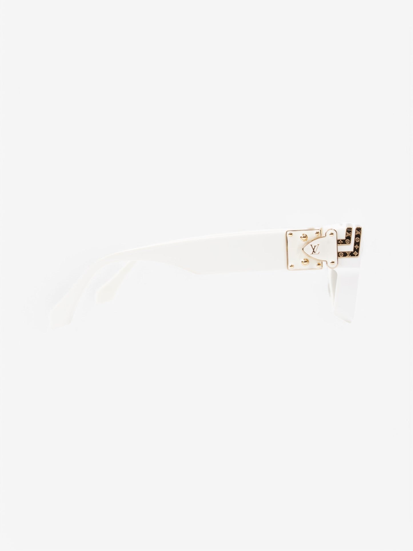 Louis Vuitton 1.1 Millionaires Sunglasses White / Gold Acetate 145mm