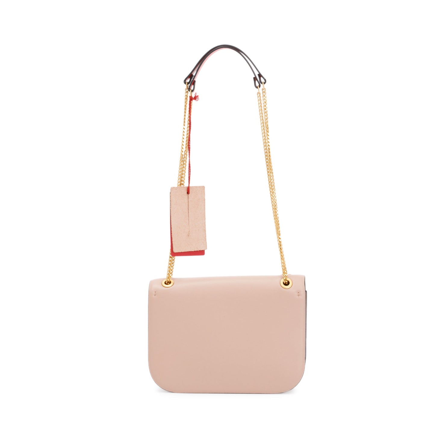 Valentino Beige Calfskin Leather Small V-Lock Shoulder Bag