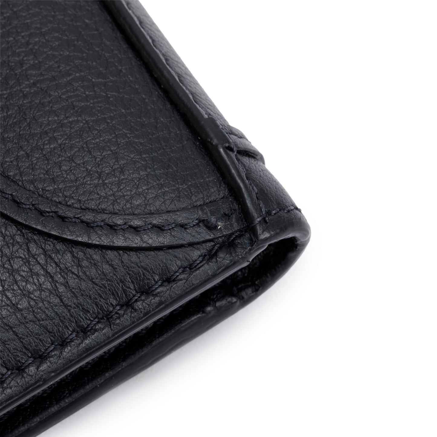 Valentino Black Calfskin Go Logo Bifold Wallet