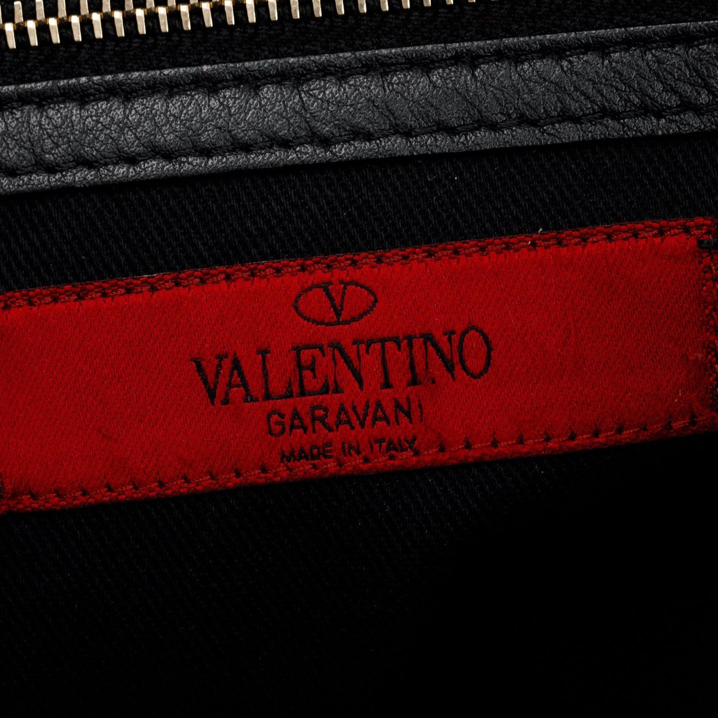Valentino Black Calfskin Leather Medium Rockstud Tote Bag