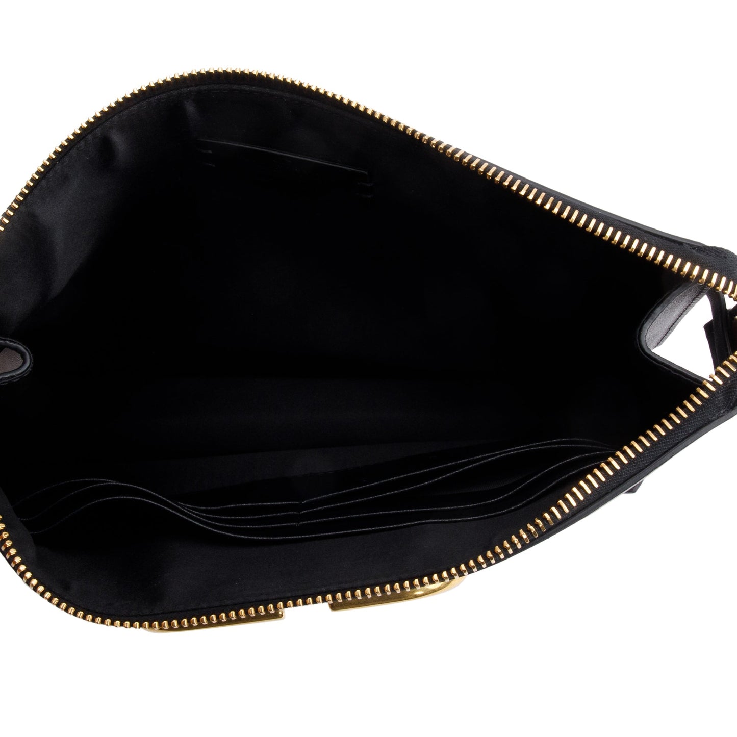 Valentino Black Calfskin Leather Signature Vlogo Pouch