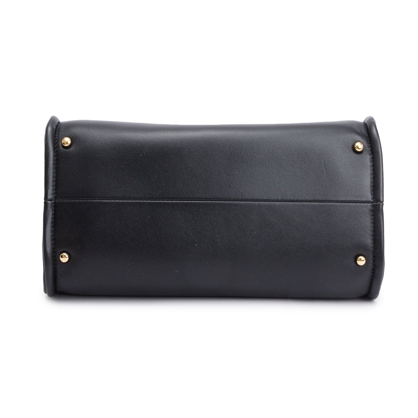 Valentino Black Calfskin Leather Small Vlogo Locker Satchel