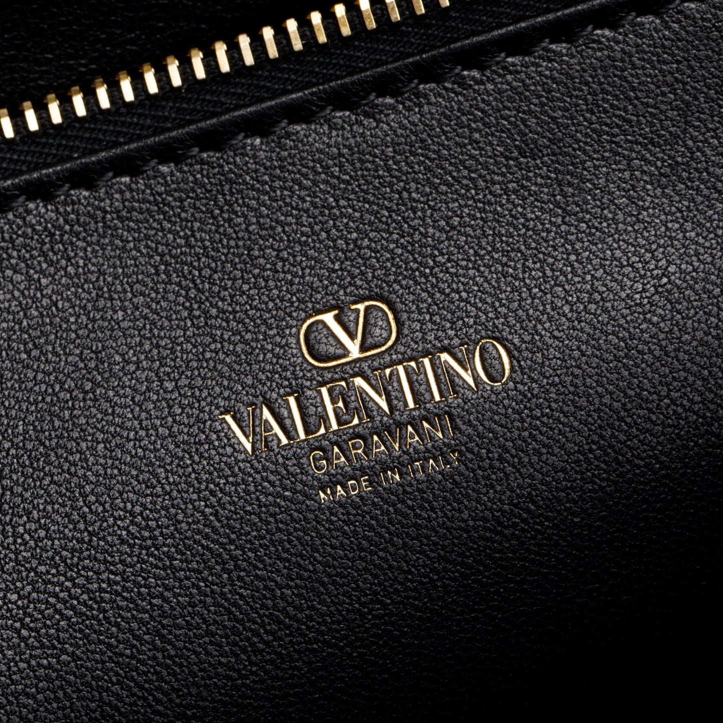 Valentino Black Calfskin Leather Small Vlogo Locker Satchel